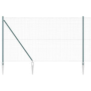 Vidaxl euro-hek met grondpennen 10 x 1,5 m pvc-coated staal groen mesh - afbeelding 2