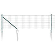 Vidaxl euro-hek met grondpennen 10 x 0,8 m pvc-coated staal groen mesh - afbeelding 2