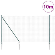 Vidaxl euro-hek met grondpennen 10 x 1,5 m pvc-coated staal groen mesh - afbeelding 3