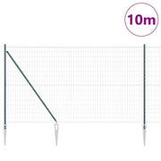 Vidaxl euro-hek met grondpennen 10 x 1,5 m pvc-coated staal groen mesh - afbeelding 3