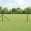 Vidaxl hek met paal groen 0,4 x 10 m staal en pvc