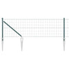 Vidaxl hek met paal groen 0,4 x 10 m staal en pvc