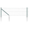 Vidaxl hek met paal groen 0,4 x 10 m staal en pvc