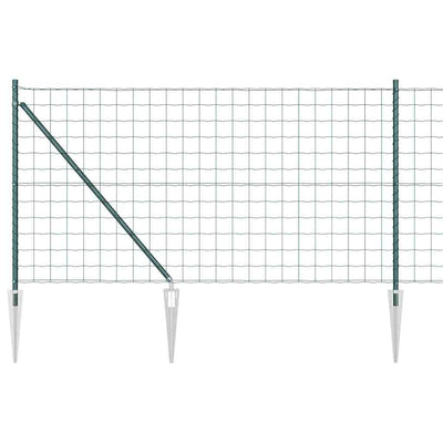 Vidaxl hek met paal groen 1 x 10 m staal