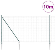 Vidaxl euro-hek met grondpennen 10 x 1,6 m pvc-coated staal groen mesh - afbeelding 3