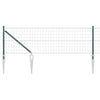 Vidaxl hek met paal groen 0,4 x 10 m staal en pvc