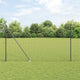 Vidaxl euro-hek met grondpennen 10 x 1,5 m pvc-coated staal grijs mesh