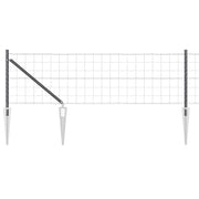 Vidaxl euro-hek met grondpennen 10 x 0,6 m pvc-coated staal grijs mesh - afbeelding 2