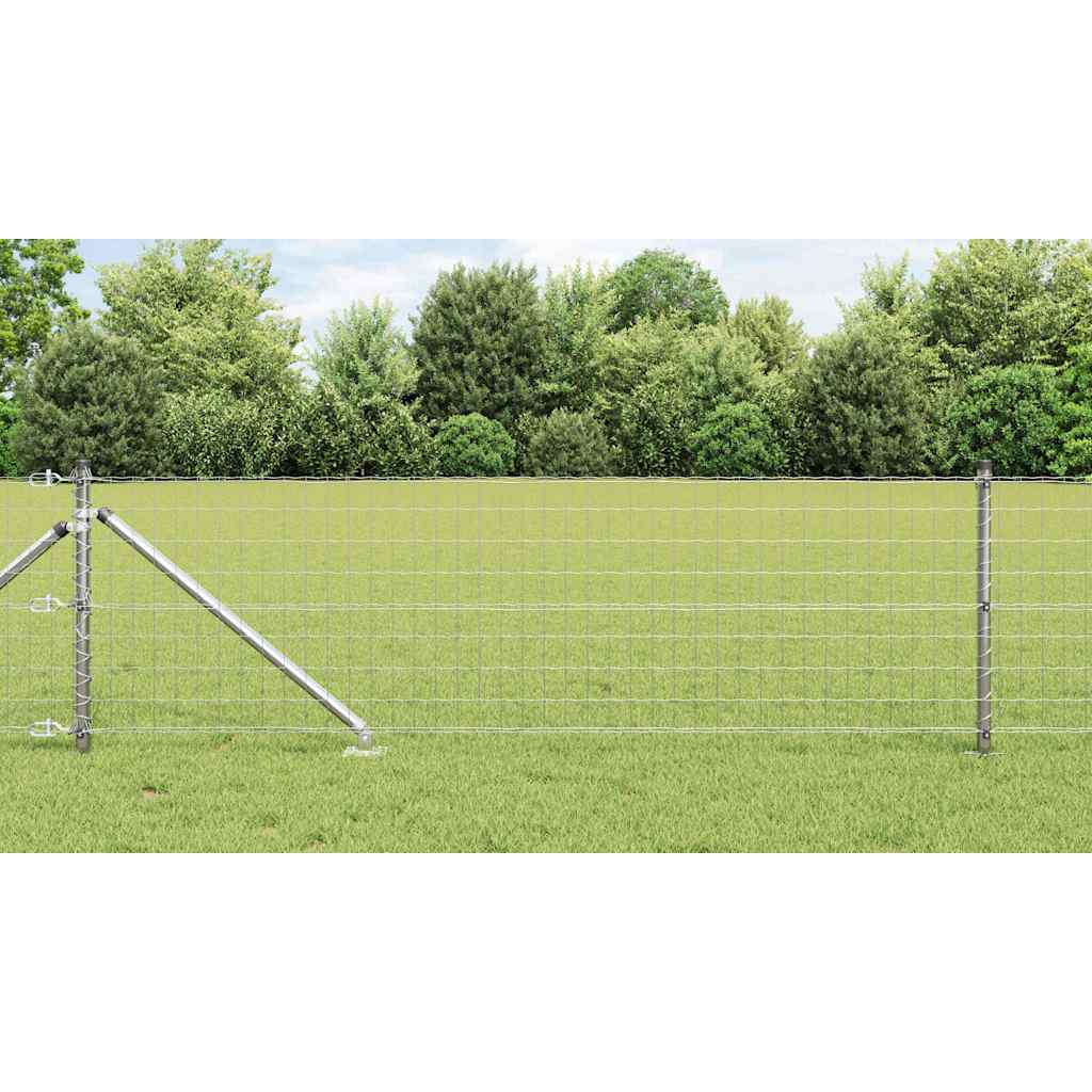 Vidaxl euro-hek met grondpennen 10 x 0,6 m gegalvaniseerd staal mesh