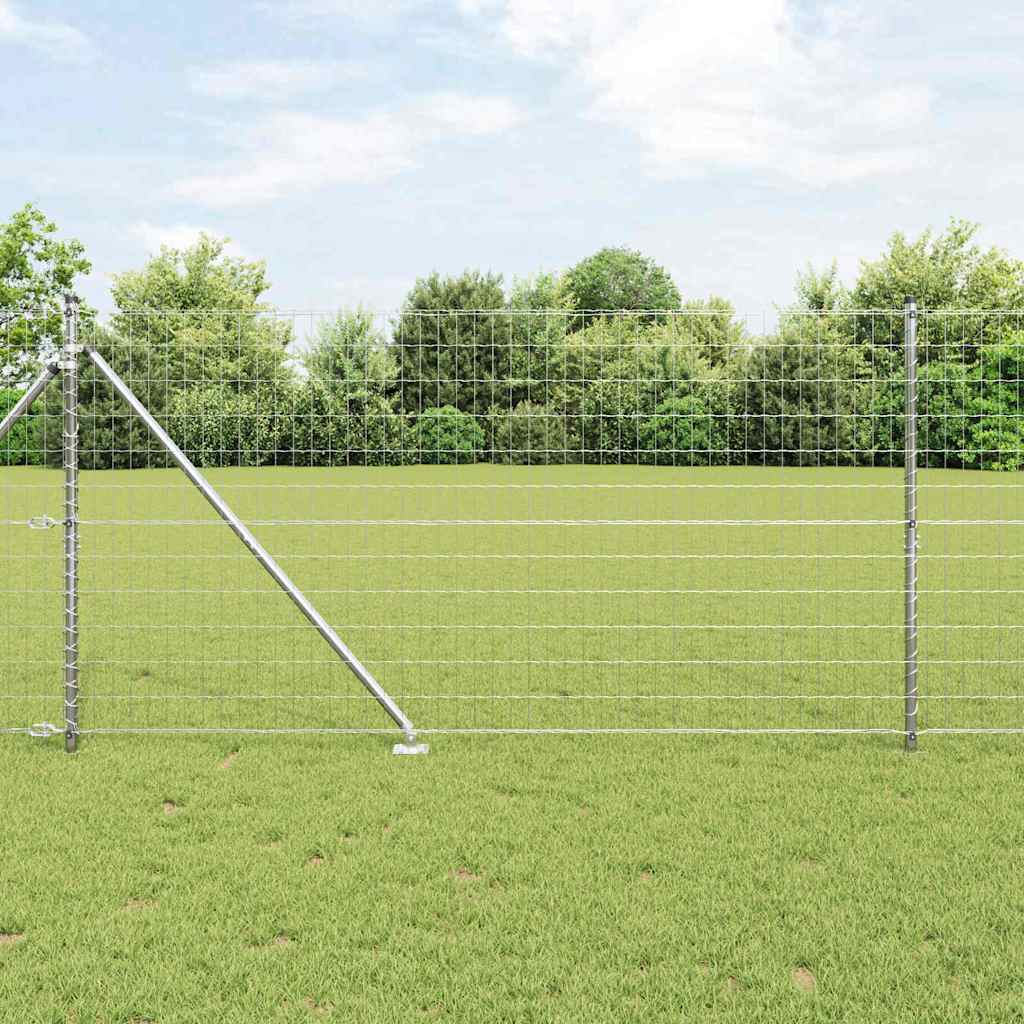 Vidaxl euro-hek met grondpennen 10 x 1,2 m gegalvaniseerd staal mesh