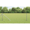 Vidaxl hek met paal zilver 0,6 x 10 m staal