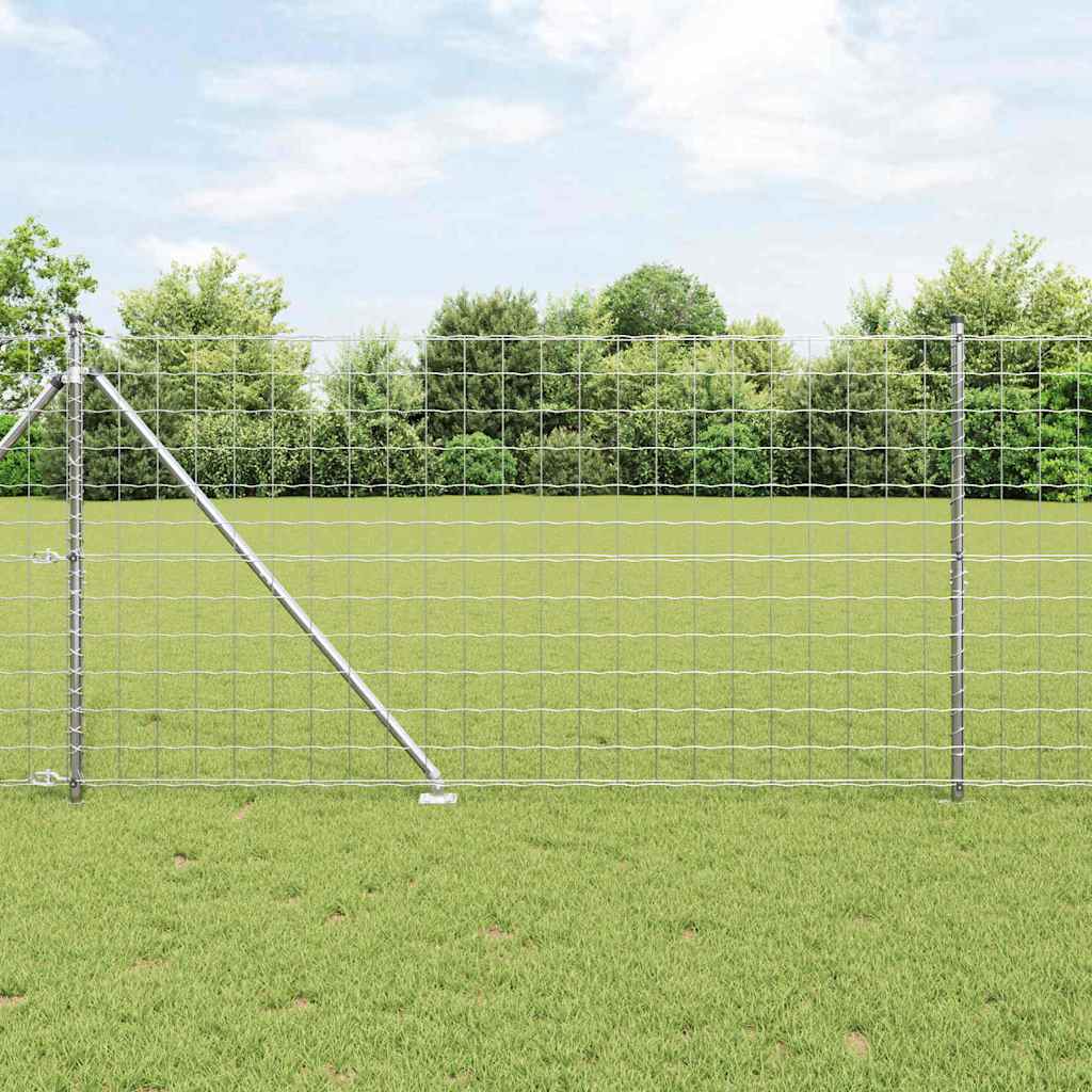Vidaxl euro-hek met grondpennen 10 x 1,2 m gegalvaniseerd staal mesh
