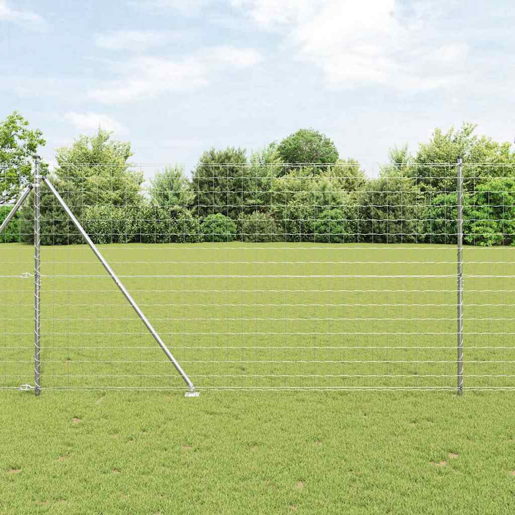 Vidaxl euro-hek met grondpennen 10 x 1,5 m gegalvaniseerd staal mesh
