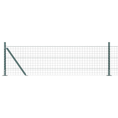 Vidaxl hek met paal groen 0,6 x 10 m staal en pvc