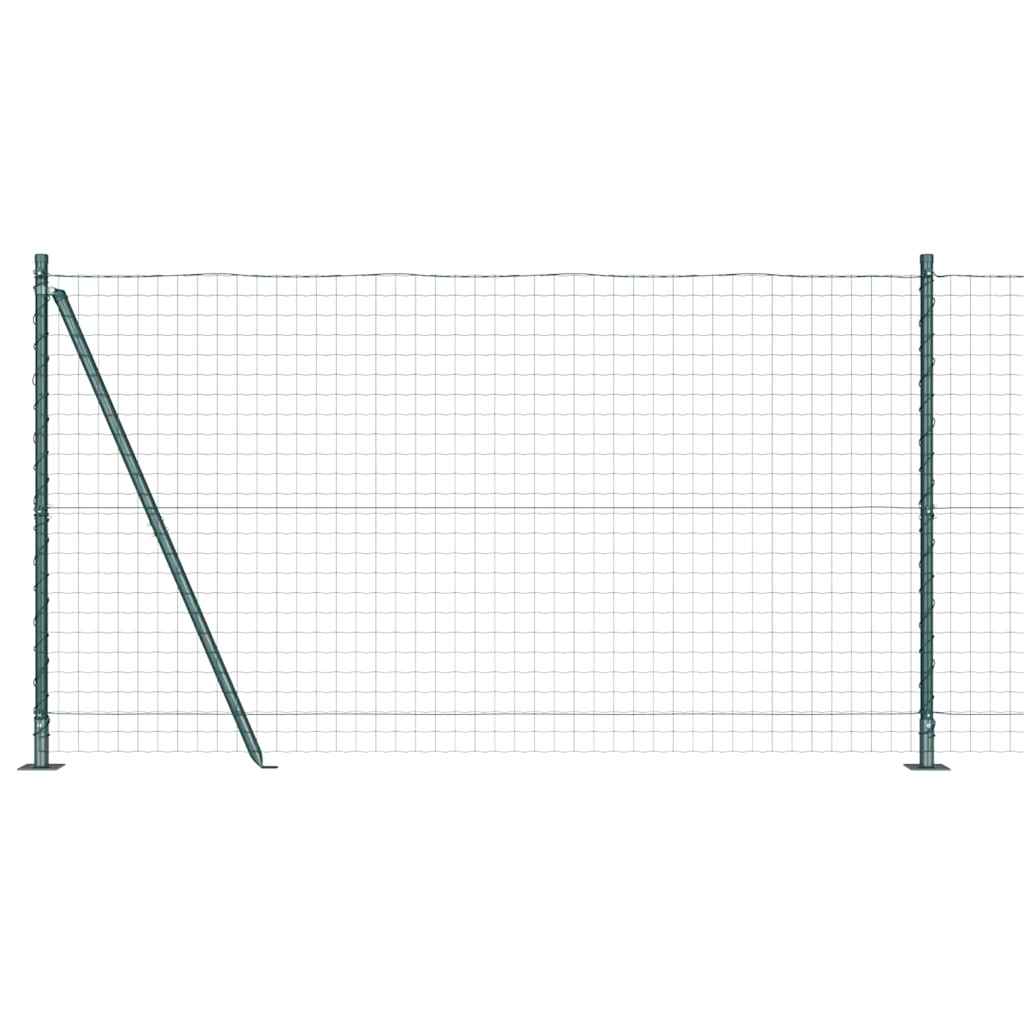 Vidaxl hecke met palen groen 1.2 x 10 m staal