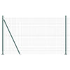 Vidaxl hek met paal groen 1,4 x 10 m staal en pvc