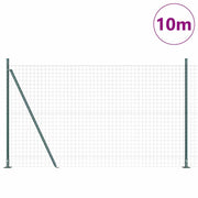Vidaxl euro-hek met betonnen voetstuk 10 x 1,4 m pvc-coated staal mesh - afbeelding 3