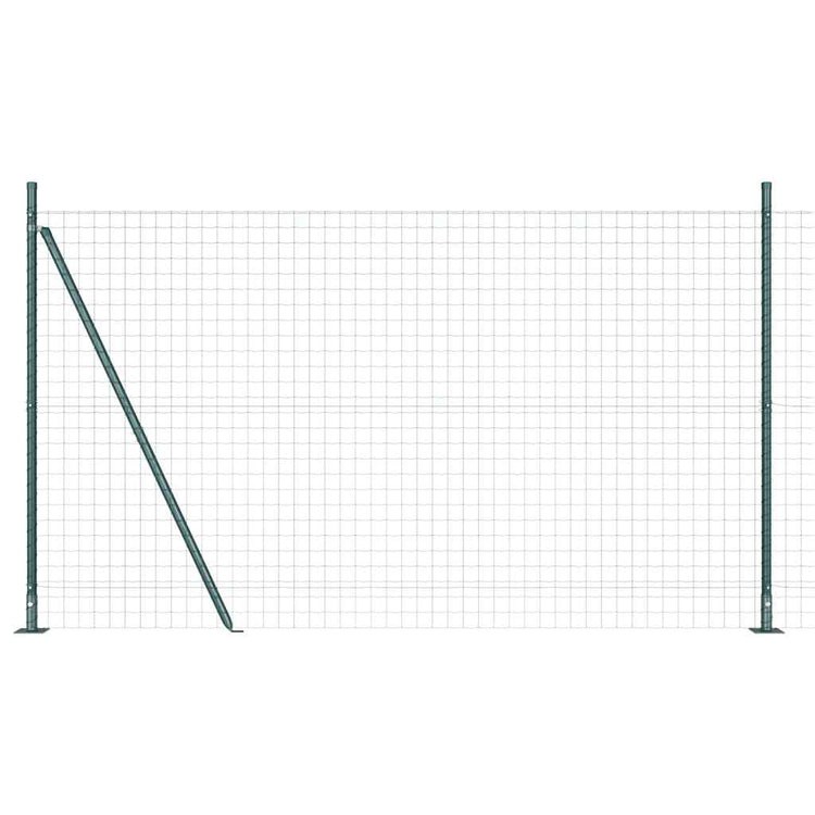 Vidaxl euro-hek met betonnen voetstuk 10 x 1,6 m pvc-coated staal mesh