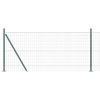 Vidaxl hek met paal groen 0,8 x 10 m staal en pvc