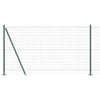 Vidaxl hek met paal groen 1,2 x 10 m staal en pvc