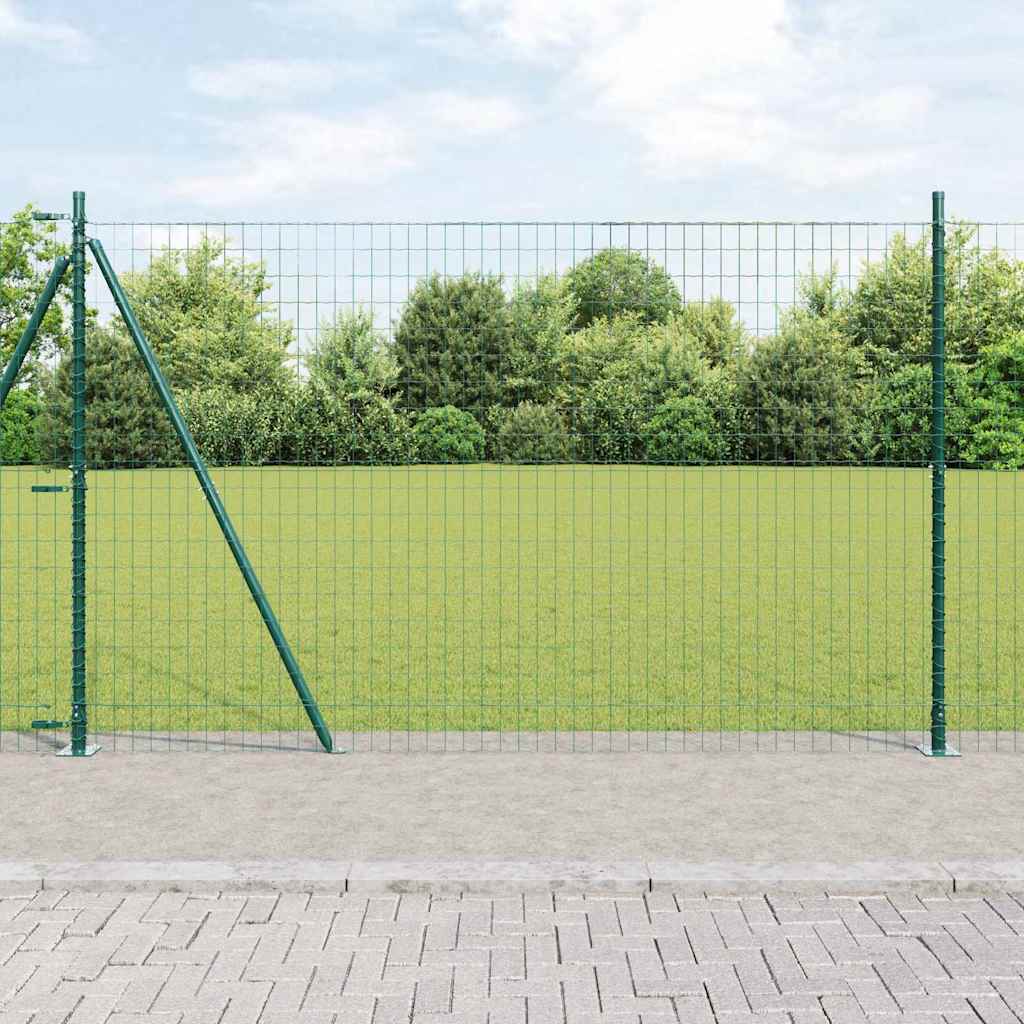 Vidaxl euro-hek met betonnen voetstuk 10 x 1,4 m pvc-coated staal mesh