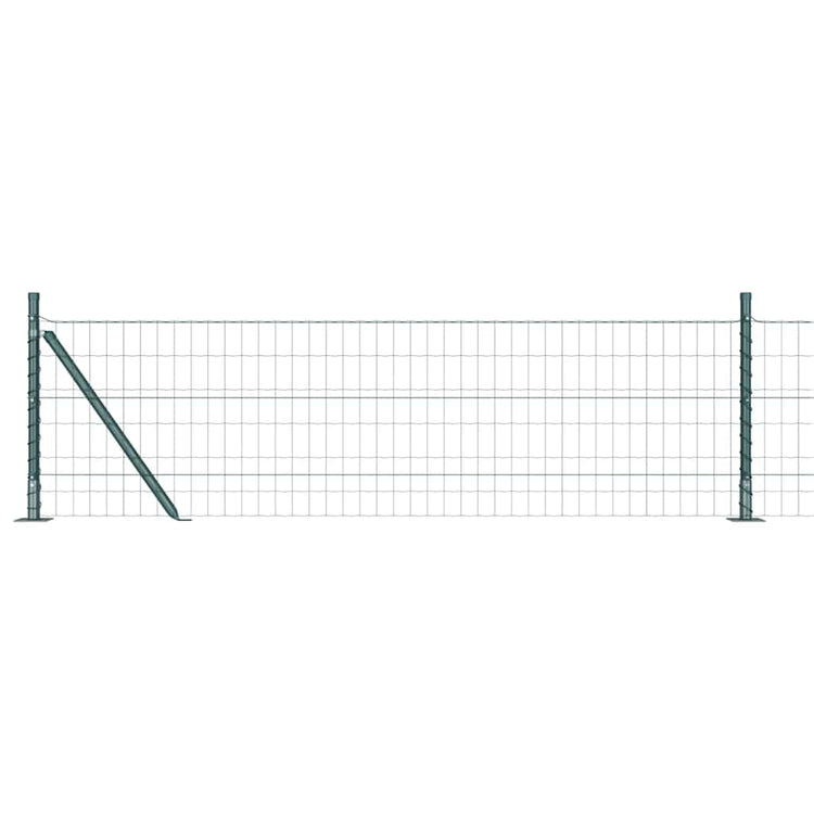 Vidaxl euro-hek met betonnen voetstuk 10 x 0,4 m pvc-coated staal mesh