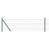 Vidaxl hek met paal groen 0,6 x 10 m staal en pvc