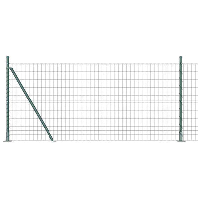 Vidaxl hek met paal groen 1 x 10 m staal en pvc