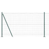 Vidaxl hek met paal groen 1,2 x 10 m staal en pvc