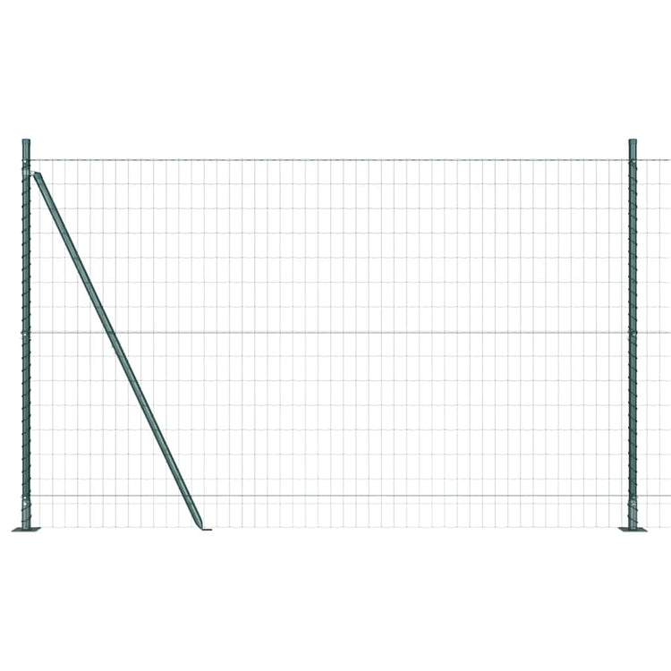Vidaxl euro-hek met betonnen voetstuk 10 x 1,4 m pvc-coated staal mesh