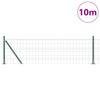 Vidaxl hek met paal groen 0,4 x 10 m staal en pvc