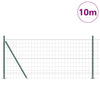 Vidaxl hek met paal groen 0,8 x 10 m staal en pvc