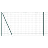 Vidaxl hek met paal groen 1,2 x 10 m staal en pvc