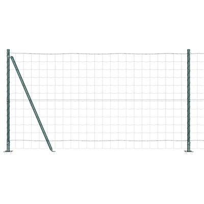 Vidaxl hek met paal groen 1,2 x 10 m staal