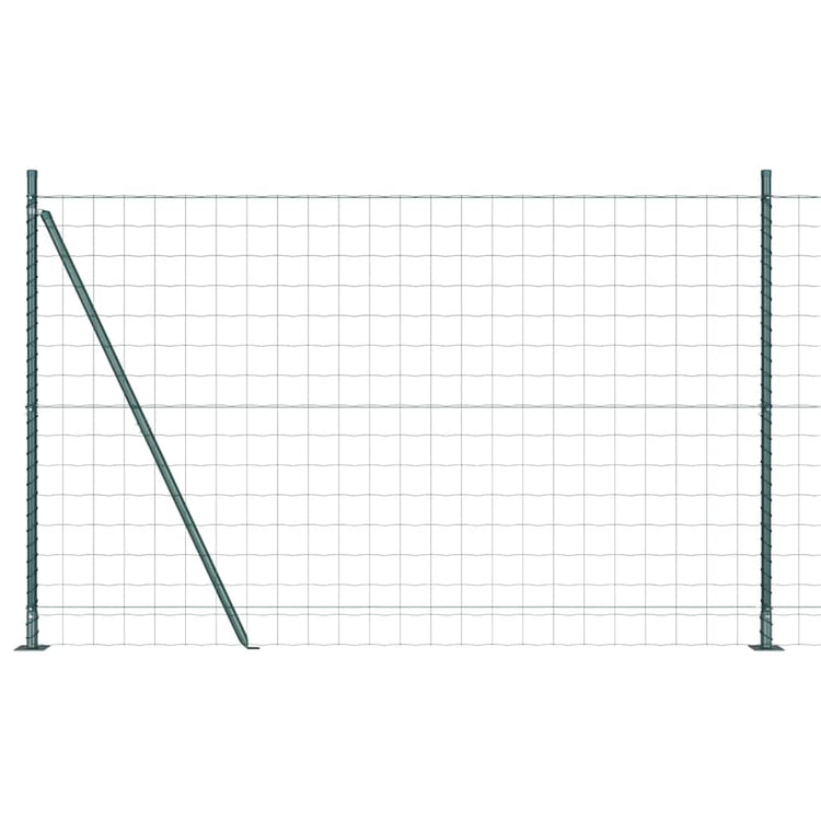 Vidaxl euro-hek met betonnen voetstuk 10 x 1,5 m pvc-coated staal mesh