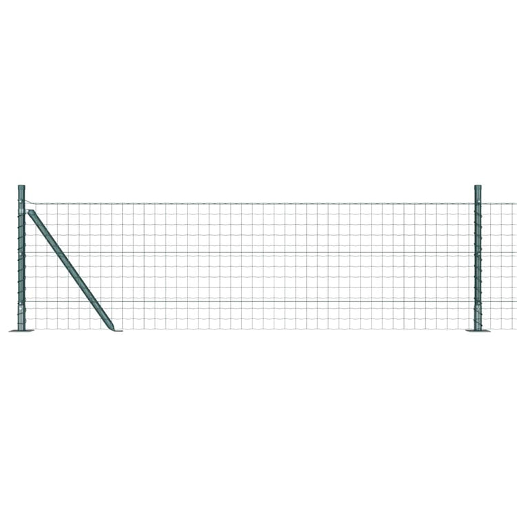 Vidaxl euro-hek met betonnen voetstuk 25 x 0,6 m pvc-coated staal mesh