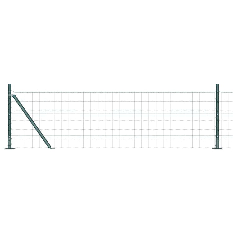 Vidaxl euro-hek met betonnen voetstuk 25 x 0,6 m pvc-coated staal mesh