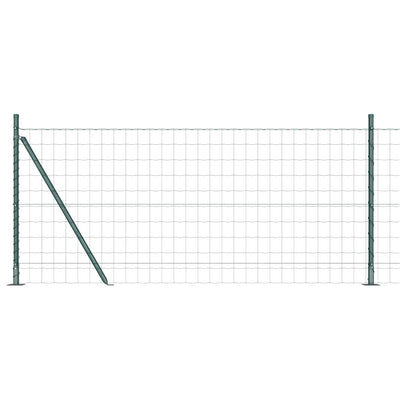 Vidaxl hek met paal groen 0,8 x 25 m staal en pvc