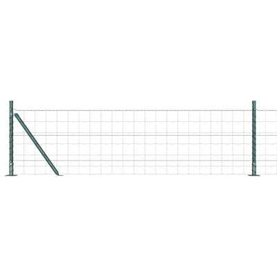 Vidaxl hek met paal groen 0,4 x 25 m staal en pvc