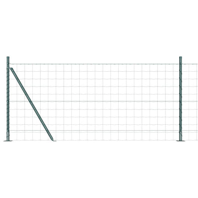 Vidaxl hek met paal groen 0,8 x 25 m staal