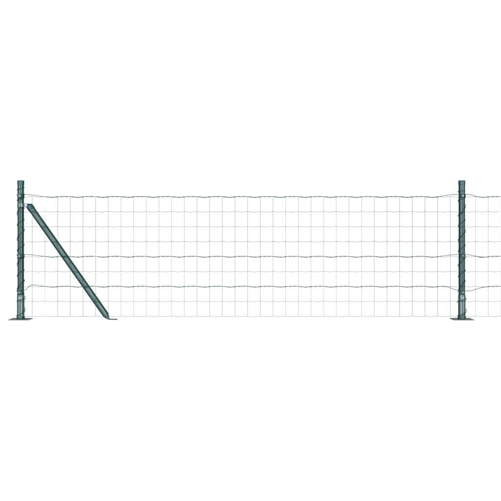 Vidaxl hek met paal groen 0,4 x 10 m staal en pvc