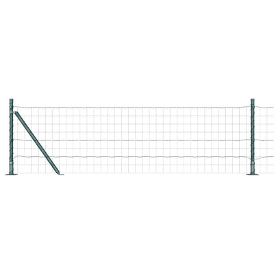 Vidaxl hek met paal groen 0,6 x 10 m staal en pvc