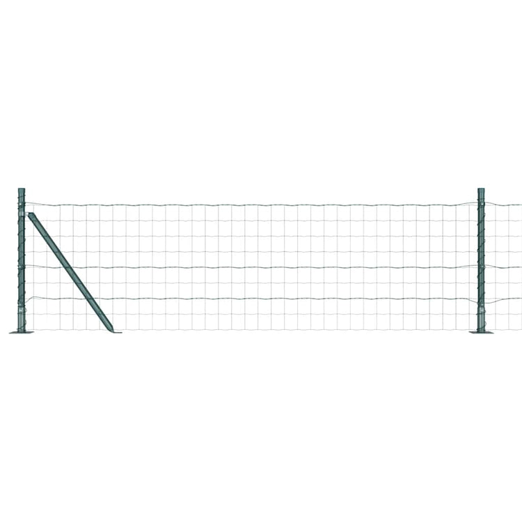 Vidaxl euro-hek met betonnen voetstuk 10 x 0,6 m pvc-coated staal mesh