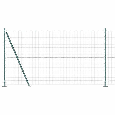 Vidaxl hek met paal groen 1,2 x 10 m staal