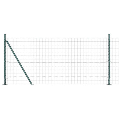 Vidaxl hek met paal groen 0,8 x 25 m staal