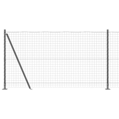Vidaxl hek met paal grijs 1,2 x 10 m staal en pvc