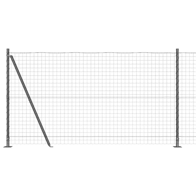 Vidaxl euro-hek met betonnen voetstuk 10 x 1,2 m pvc-coated staal mesh