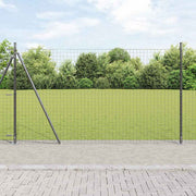 Vidaxl euro-hek met betonnen voetstuk 10 x 1,4 m pvc-coated staal mesh - afbeelding 1