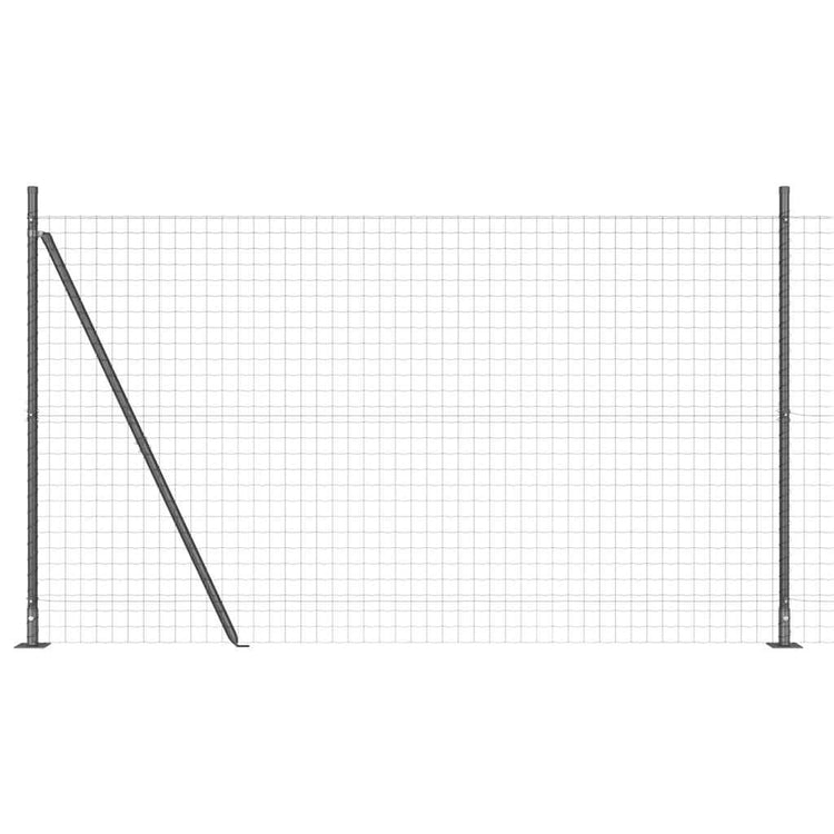 Vidaxl euro-hek met betonnen voetstuk 10 x 1,4 m pvc-coated staal mesh