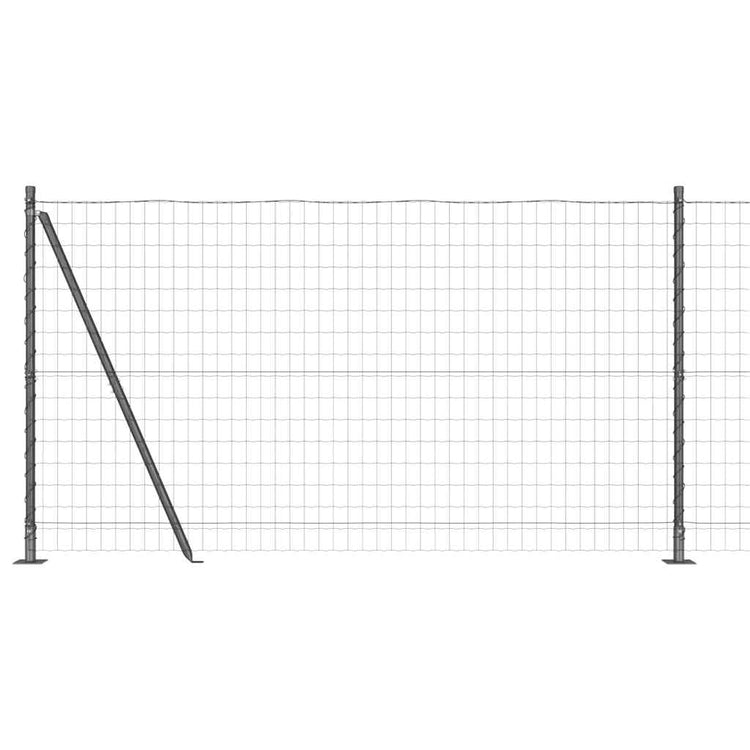 Vidaxl euro-hek met betonnen voetstuk 10 x 1,2 m pvc-coated staal mesh